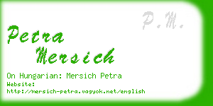 petra mersich business card